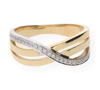 JuwelmaLux Gold bicolor Ring 333 mit Zirkonia JL10-07-0197