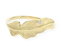 JuwelmaLux Goldring 333 Feder mit Zirkonia JL20-07-0526