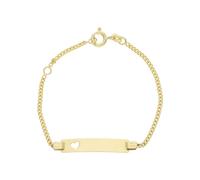 JuwelmaLux Gravur Armband 333 Gold Herz JL48-03-0006 Made in Germany