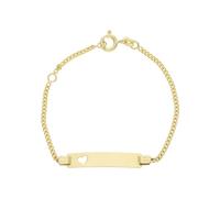 JuwelmaLux Gravur Armband 333 Gold Herz JL48-03-0006 Made in Germany