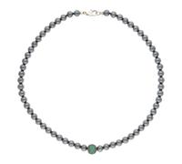 JuwelmaLux Hämatitkette 925/000 Silber und Zirkonia grün JL30-05-4669