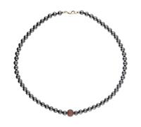 JuwelmaLux Hämatitkette 925/000 Silber und Zirkonia rot JL30-05-4670