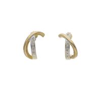 JuwelmaLux Halbcreolen 585/000 (14 Karat) Gold mit Diamanten JL30-06-2978