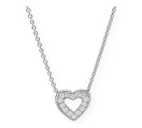 JuwelmaLux Halskette 333 Weißgold Herz mit Zirkonia JL10-05-1510