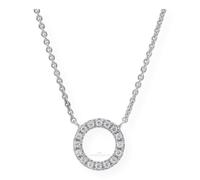 JuwelmaLux Halskette 333er 8 Karat Weißgold mit synthetischen Zirkonia JL10-05-0764