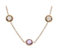JuwelmaLux Halskette 585/000 (14 Karat) Roségold Amethyst & Rauchquarz JL30-05-3681