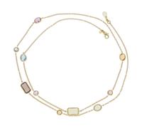 JuwelmaLux Halskette 585 Gold Amethyst, itrin & Blautopas JL34-05-0033