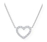 JuwelmaLux Halskette 925/000 Sterling Silber Herz mit Zirkonia JL10-05-0687