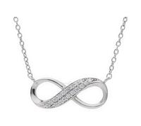 JuwelmaLux Halskette 925/000 Sterling Silber Infinity mit Zirkonia JL16-05-0120
