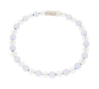 JuwelmaLux Halskette 925/000 Sterling Silber mit Opalglas JL30-05-3380