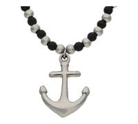 JuwelmaLux Halskette mit Anhänger aus Edelstahl mit Onix matt, Anker JL45-05-0075