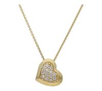 JuwelmaLux Halskette mit Anhänger Herz 585/000 (14 Karat) Gold mit Brillanten JL13-05