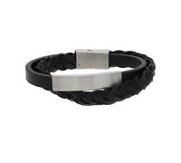 JuwelmaLux Herren Armband Leder Edelstahl JL45-03-0036