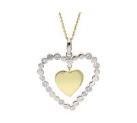 JuwelmaLux Herz Anhänger 925/000 Sterling Silber vergoldet JL20-02-0665