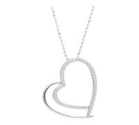 JuwelmaLux Herz Anhänger mit Kette Silber 925 mit Zirkonia JL10-05-2235