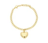 JuwelmaLux Herz Armband Edelstahl vergoldet Panzer JL16-03-0539