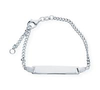 JuwelmaLux ID-Armband 925/000 Sterling Silber rhodiniert Panzer JL18-03-0257