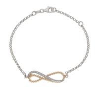 JuwelmaLux Infinity Armband 925/000 Sterling Silber Rosé vergoldet JL20-03-0896