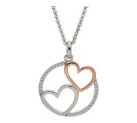JuwelmaLux Kette mit Anhänger Silber 925 Roségold plattiert mit Zirkonia JL10-05-2765