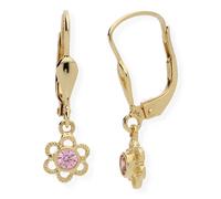 JuwelmaLux Kinder Ohrhänger 333 Gold Blume mit Zirkonia JL10-06-1992