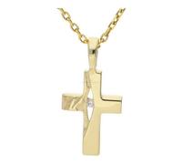 JuwelmaLux Kreuz Anhänger 333 Gold mit Zirkonia JL20-02-0020