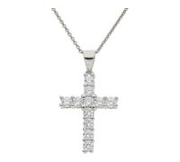 JuwelmaLux Kreuz Anhänger für Damen Silber 925 mit Zirkonia JL52-02-0106
