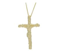 JuwelmaLux Kreuz Anhänger für Herren 925 Sterling Silber Gold plattiert JL20-02-0895