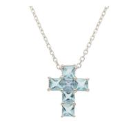 JuwelmaLux Kreuz Collier 925/000 Sterling Silber mit synth. Zirkonia JL30-05-3637