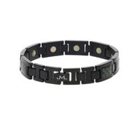JuwelmaLux Magnetarmband Titan Ionen schwarz plattiert, Carbon effekt grün