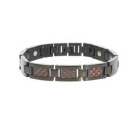 JuwelmaLux Magnetarmband Titan Ionen schwarz plattiert, Carbon effekt rot