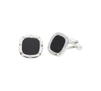 JuwelmaLux Manschettenknöpfe 925 Silber, rhodiniert, mit Onyx JL32-01-0164