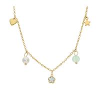 JuwelmaLux modernes Collier aus Gold plattiertem Edelstahl mit Anhänger JL16-05-0741