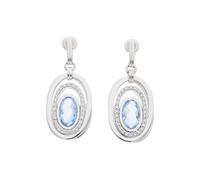 JuwelmaLux Ohrhänger 925 Silber mit Zirkonia und synthetischem Blautopas JL30-06-2079