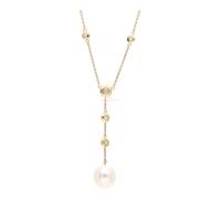 JuwelmaLux Perlen Y-Halskette 333 Gold synth Zirkonia JL10-05-2023