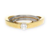 JuwelmaLux Ring 333/000 (8 Karat) Gelbgold mit synthetischem Zirkonia JL30-07-0783