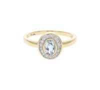 JuwelmaLux Ring 333/000 (8 Karat) Gold mit Blautopas JL39-07-0513