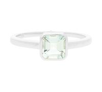 JuwelmaLux Ring 333/000 (8 Karat) Weißgold mit grünem Amethyst JL30-07-0959