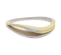 JuwelmaLux Ring 333/000 Weißgold, Gelbgold, synth. Zirkonia JL39-07-0315