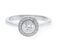 JuwelmaLux Ring 333/000 Weißgold mit Zirkonia JL10-07-1929