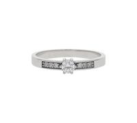 JuwelmaLux Ring 333 Weißgold mit synth Zirkonia JL39-07-0574