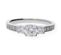 JuwelmaLux Ring 333 Weißgold mit Zirkonia JL10-07-0129