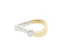 JuwelmaLux Ring 585/000 (14 Karat) Bicolor mit Brillant JL30-07-0760