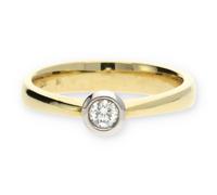 JuwelmaLux Ring 585/000 (14 Karat) Gelbgold mit Brillant JL30-07-0763