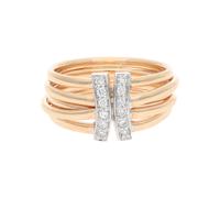 JuwelmaLux Ring 585/000 (14 Karat) Rotgold mit Brillanten JL34-07-0076