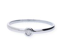 JuwelmaLux Ring 585/000 (14 Karat) Weißgold mit Brillant JL10-07-1921