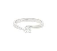 JuwelmaLux Ring 585/000 (14 Karat) Weißgold mit Brillant JL25-07-0075