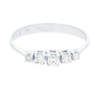 JuwelmaLux Ring 585/000 (14 Karat) Weißgold mit Brillant JL30-07-1000