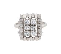 JuwelmaLux Ring 585/000 (14 Karat) Weißgold mit Brillanten JL30-07-1909
