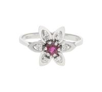 JuwelmaLux Ring 585/000 (14 Karat) Weißgold mit Turmalin und Diamanten JL30-07-3568