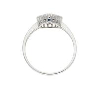 JuwelmaLux Ring 585/000 Weißgold, Brillanten 0,165 Carat, Saphir, JL10-07-0101